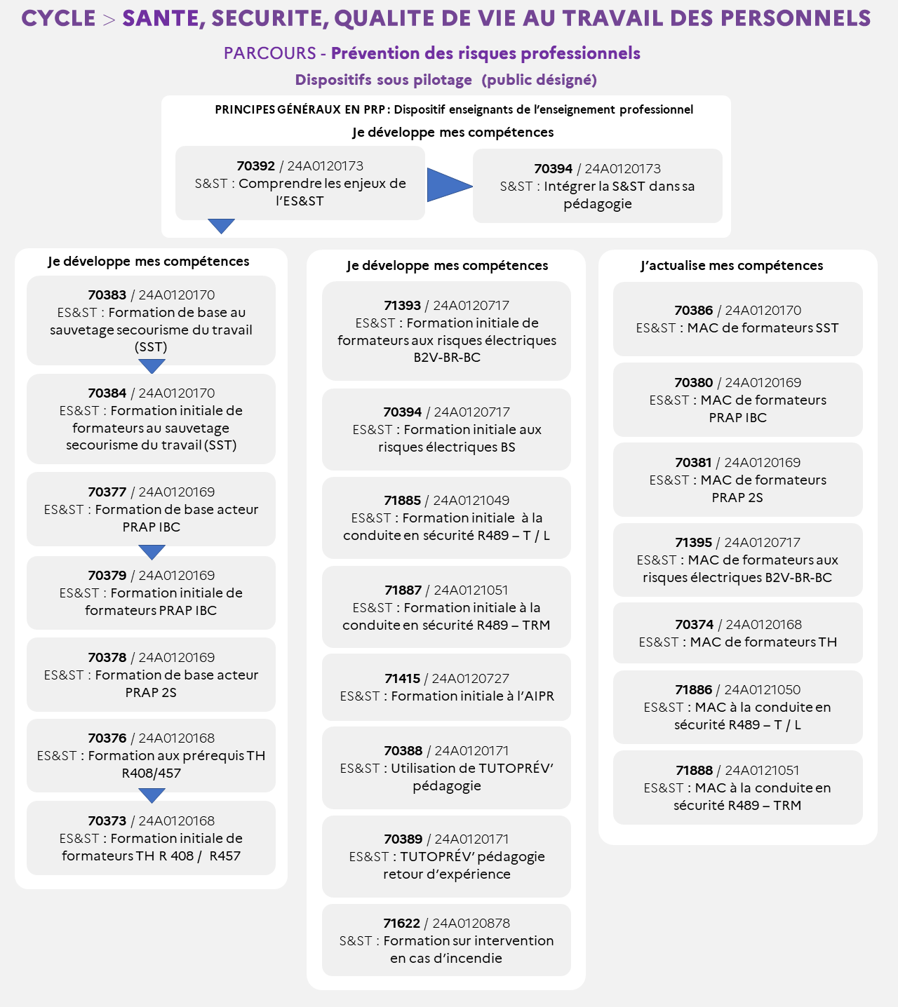 EAFC - Carte mentale Cycle santé sécurité au travail parcours 2