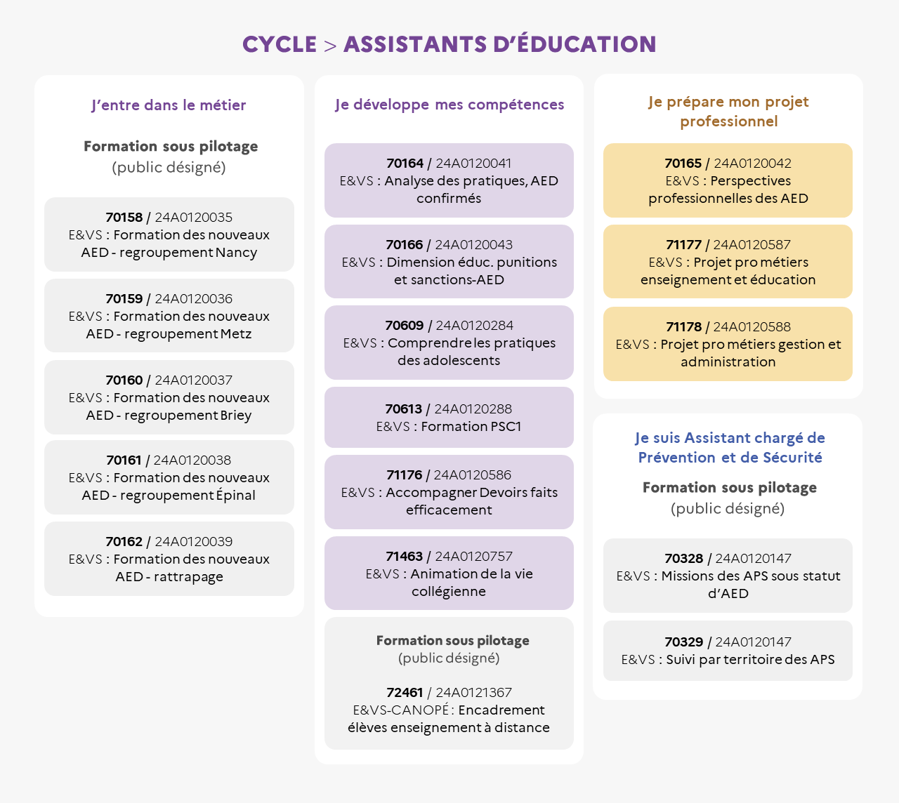 EAFC - Infographie cycle AED