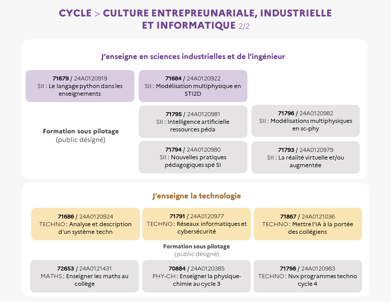 EAFC - Infographie cycle Culture entrepreunariale, industrielle et informatique 2/2